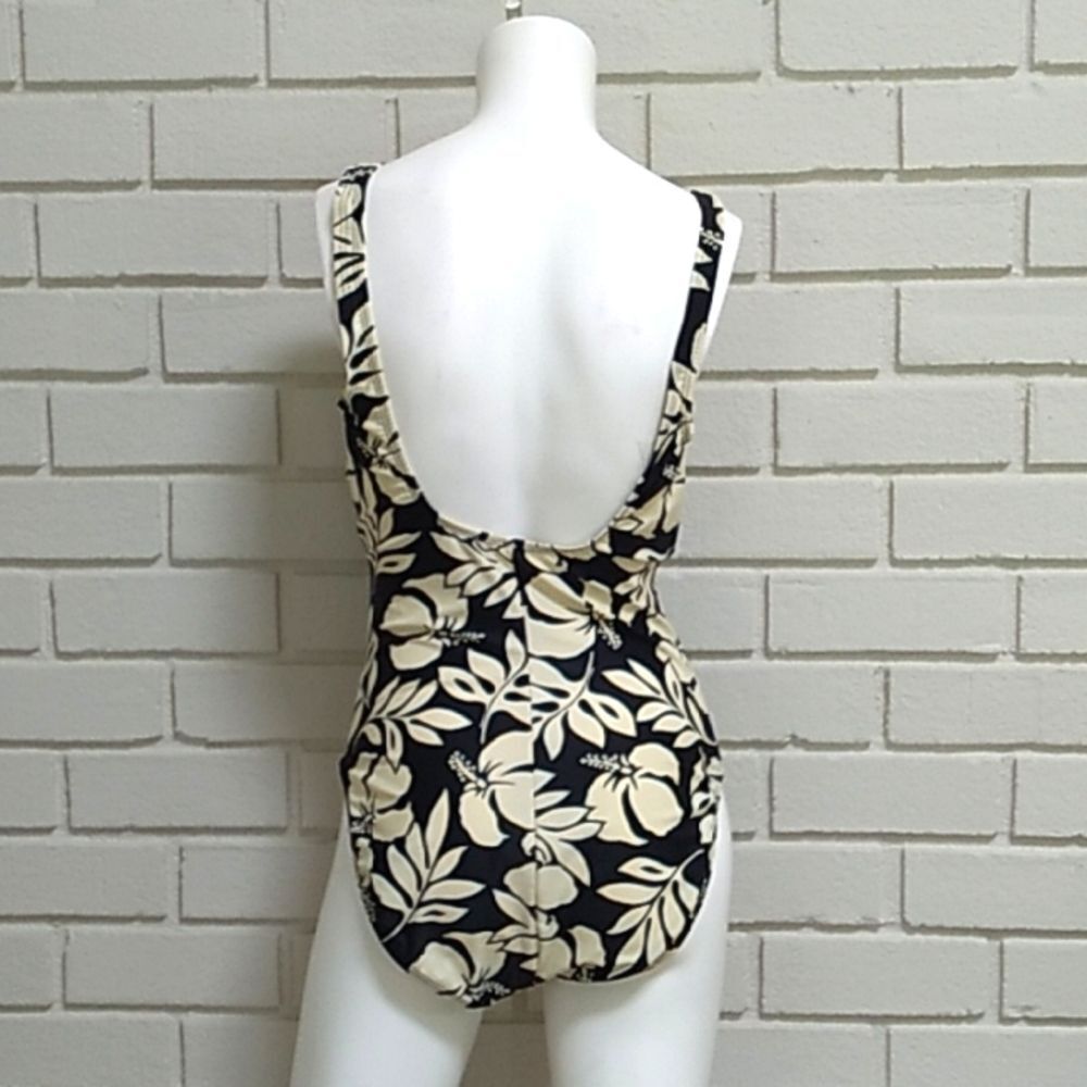 Sun Blush Tropical One Piece Bathing Suit. Size 14 - Picture 4 of 7
